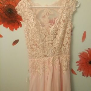 Pink wedding dress